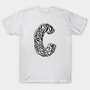 Zebra Letter C T-Shirt